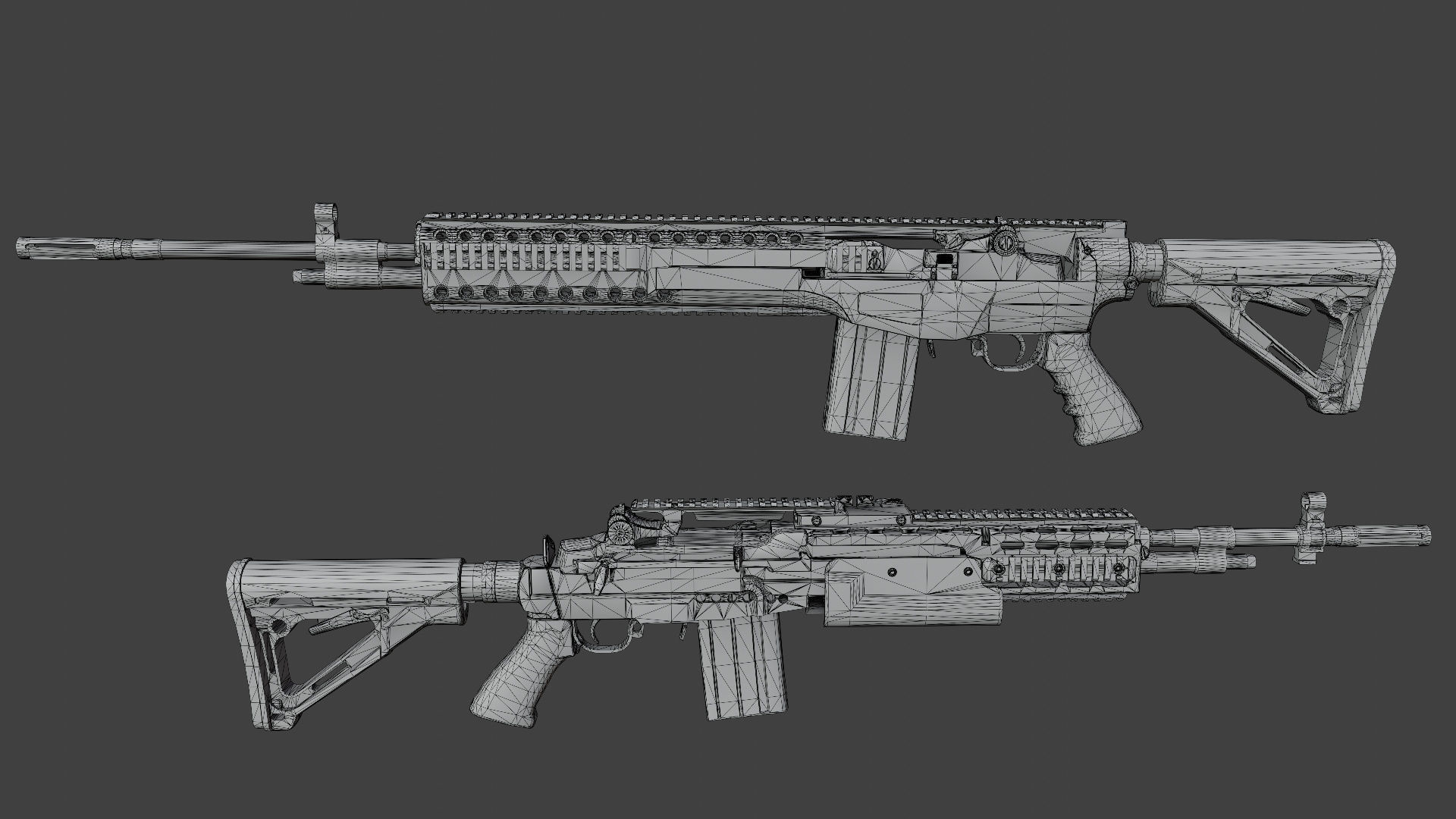 Mk 14 Custom Low-poly 3D model_21