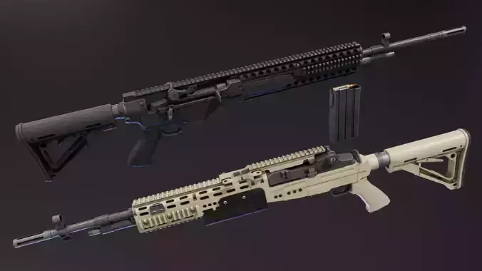 Mk 14 Custom Low-poly 3D model