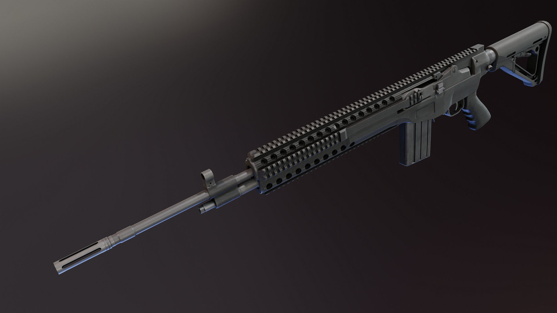 Mk 14 Custom Low-poly 3D model_14