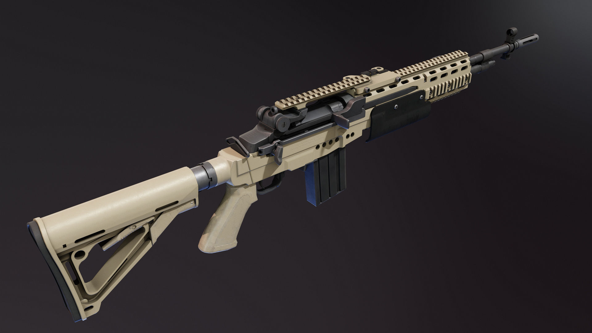 Mk 14 Custom Low-poly 3D model_7