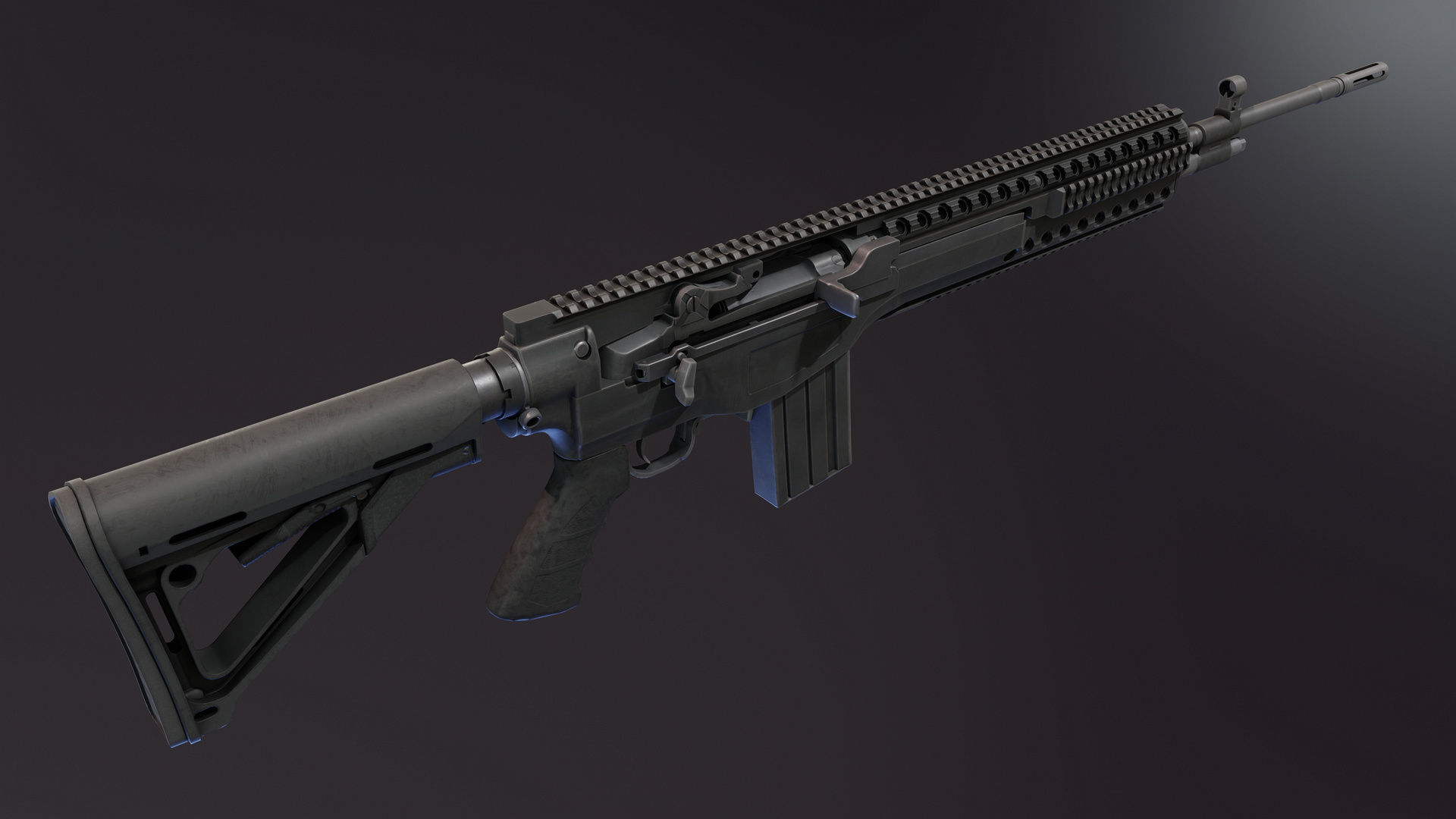 Mk 14 Custom Low-poly 3D model_17