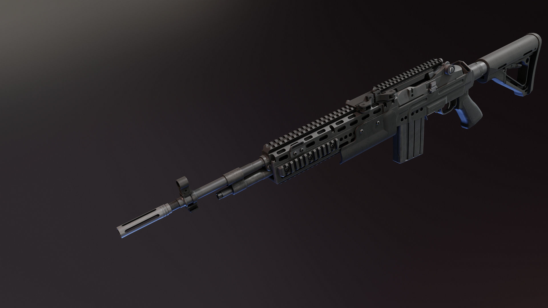 Mk 14 Custom Low-poly 3D model_5