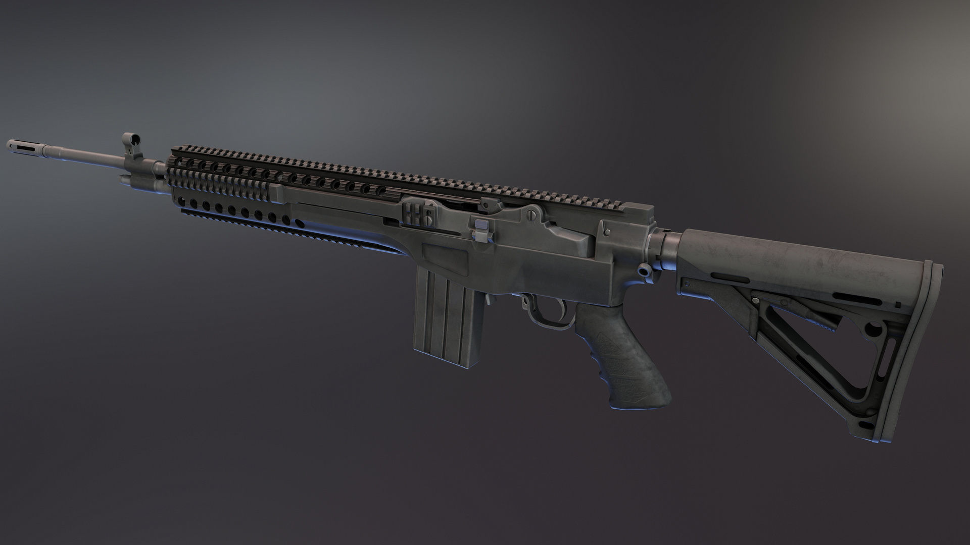 Mk 14 Custom Low-poly 3D model_11