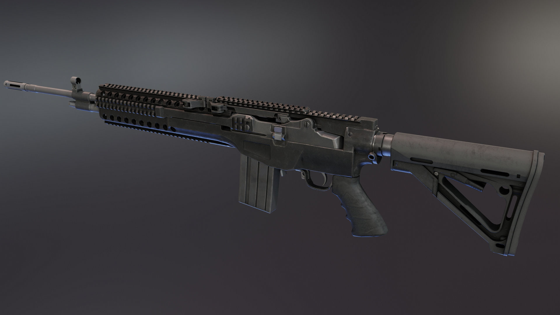 Mk 14 Custom Low-poly 3D model_12