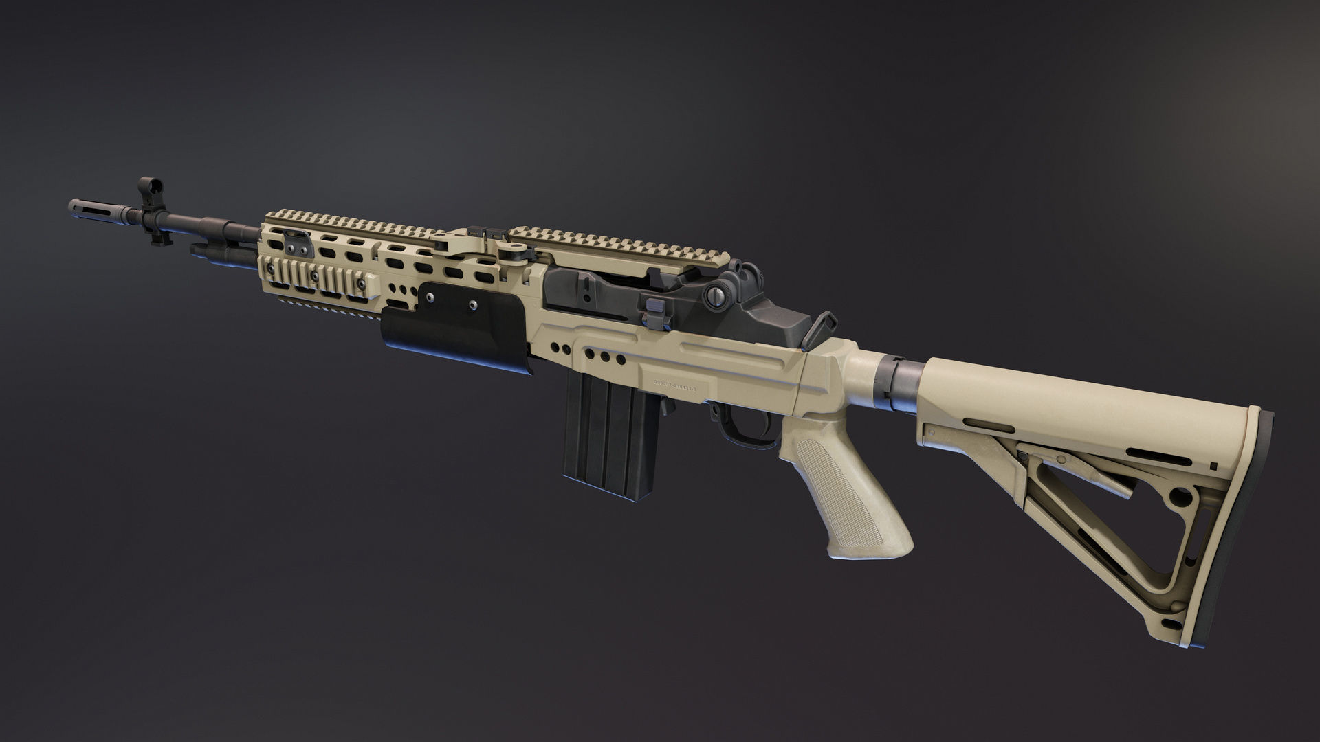 Mk 14 Custom Low-poly 3D model_1