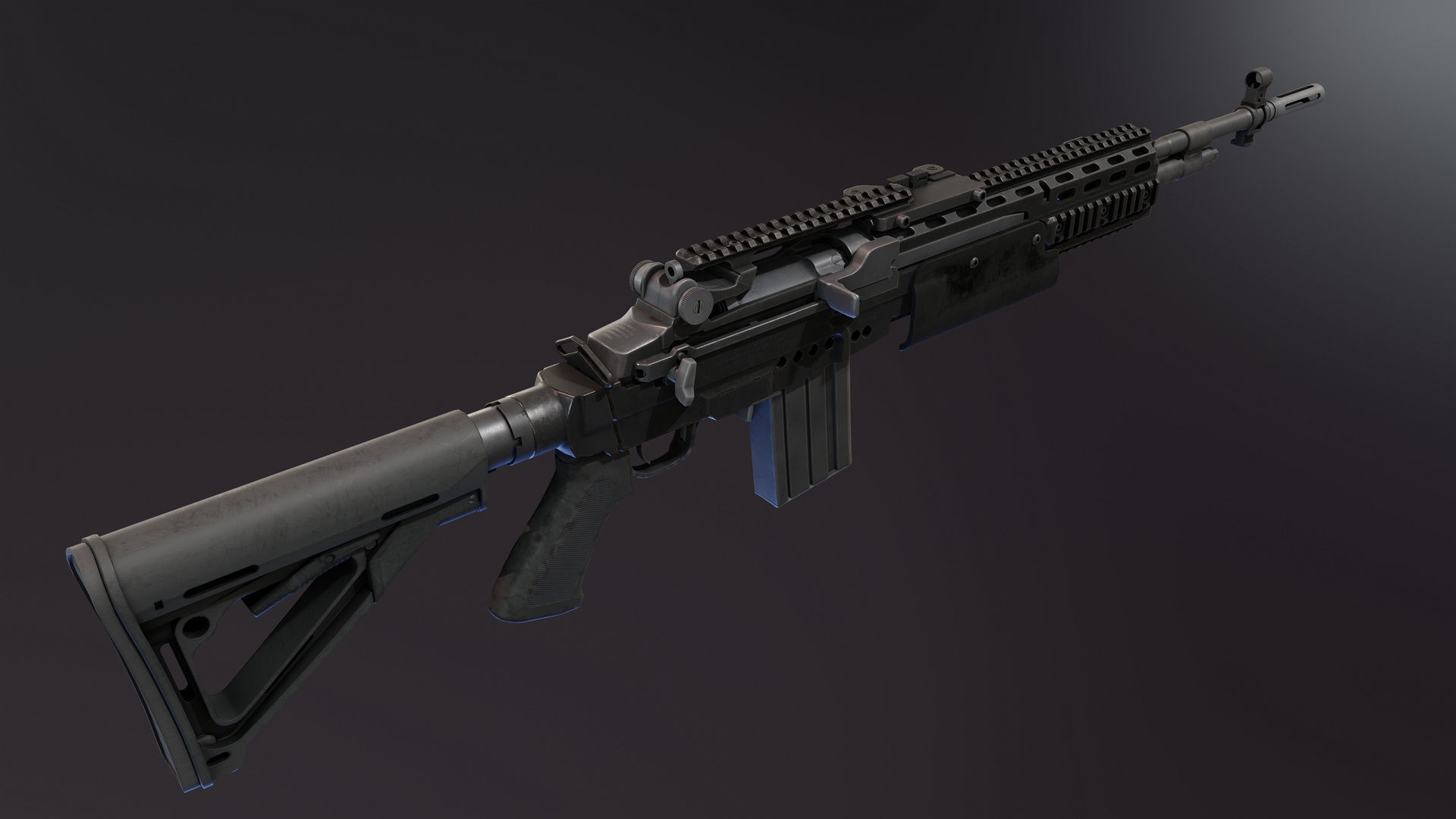 Mk 14 Custom Low-poly 3D model_9