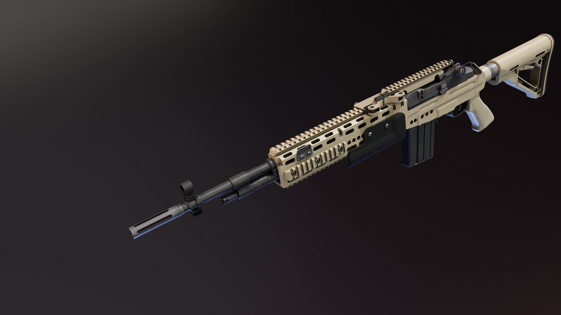 Mk 14 Custom Low-poly 3D model_4