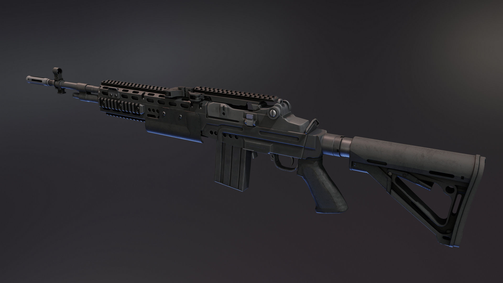 Mk 14 Custom Low-poly 3D model_2