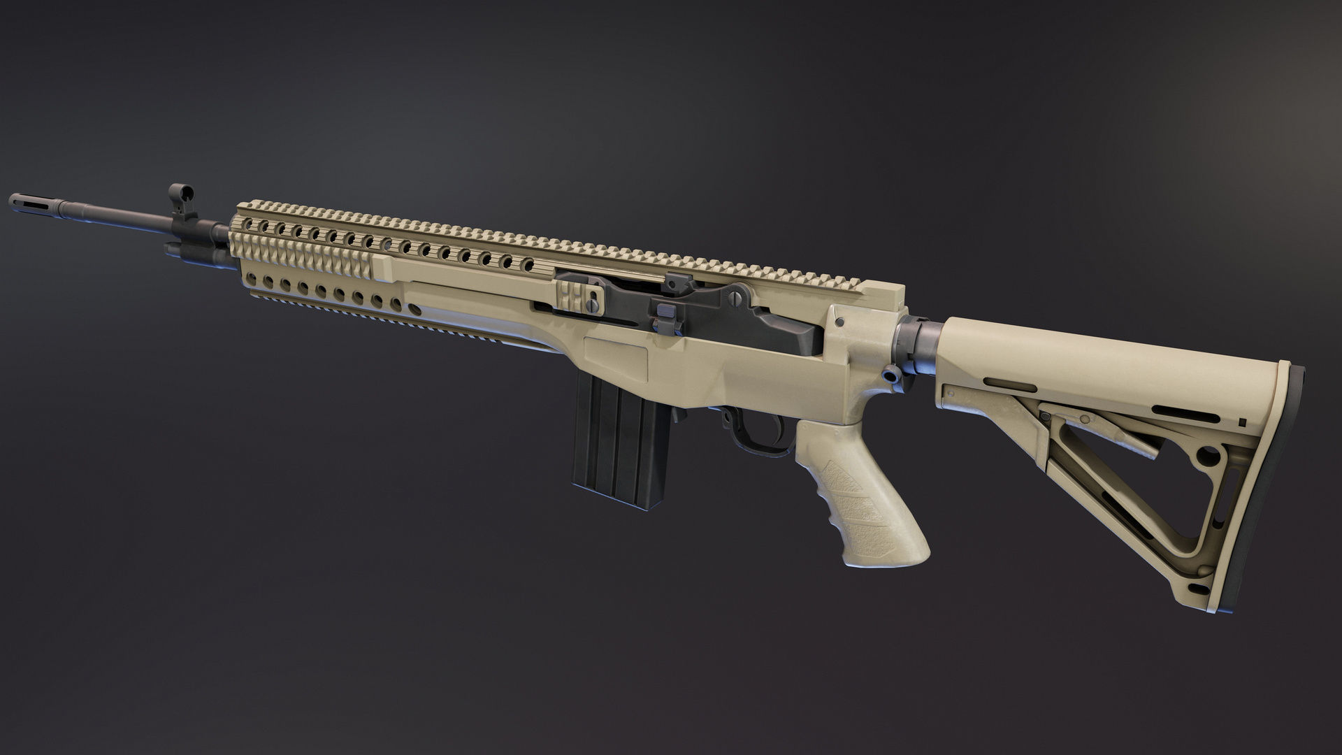 Mk 14 Custom Low-poly 3D model_10