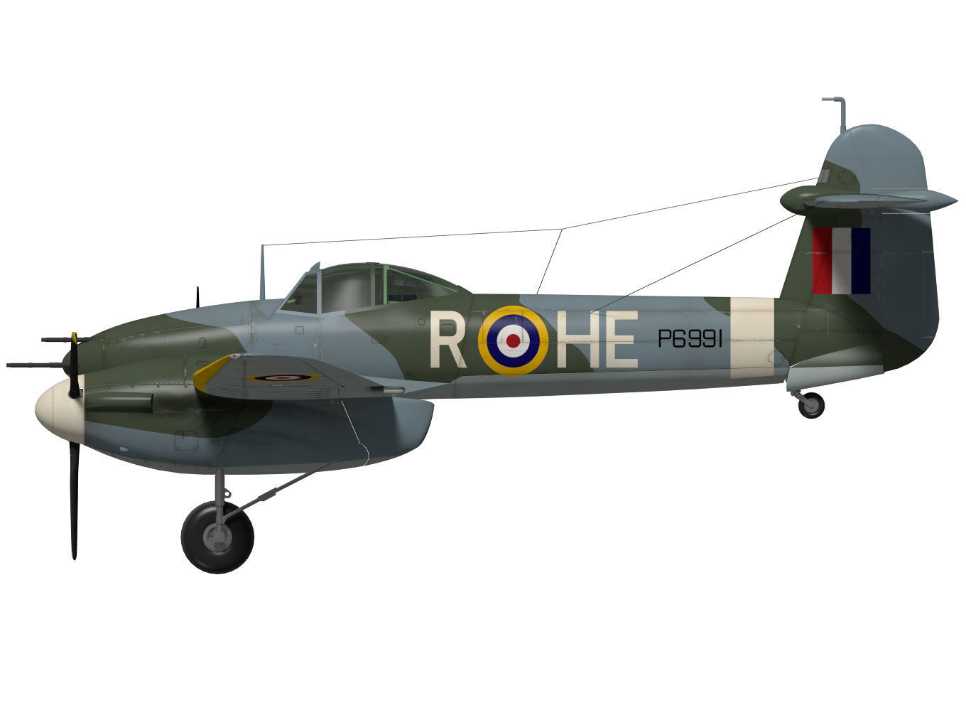 Westland Whirlwind 3D model_9