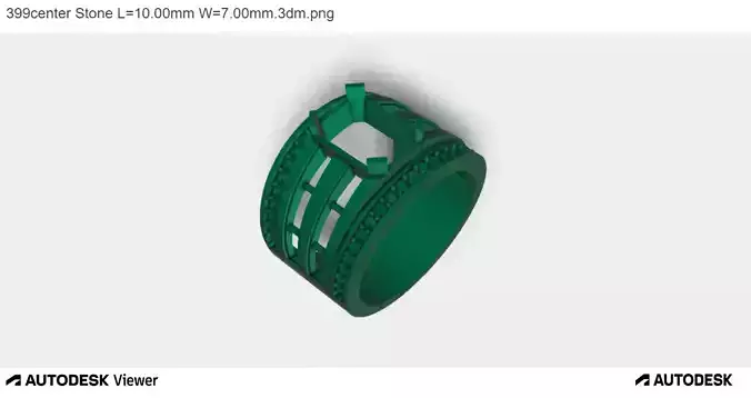 Men Ring With Emerald Cut Center Stone