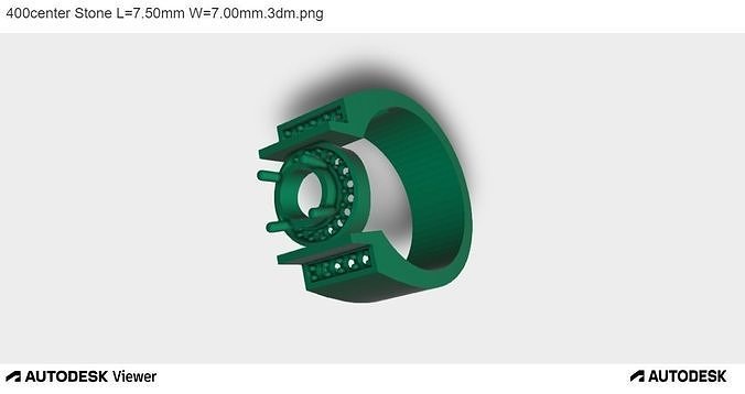 Men Ring With Round Cut Center Stone 3D print model
