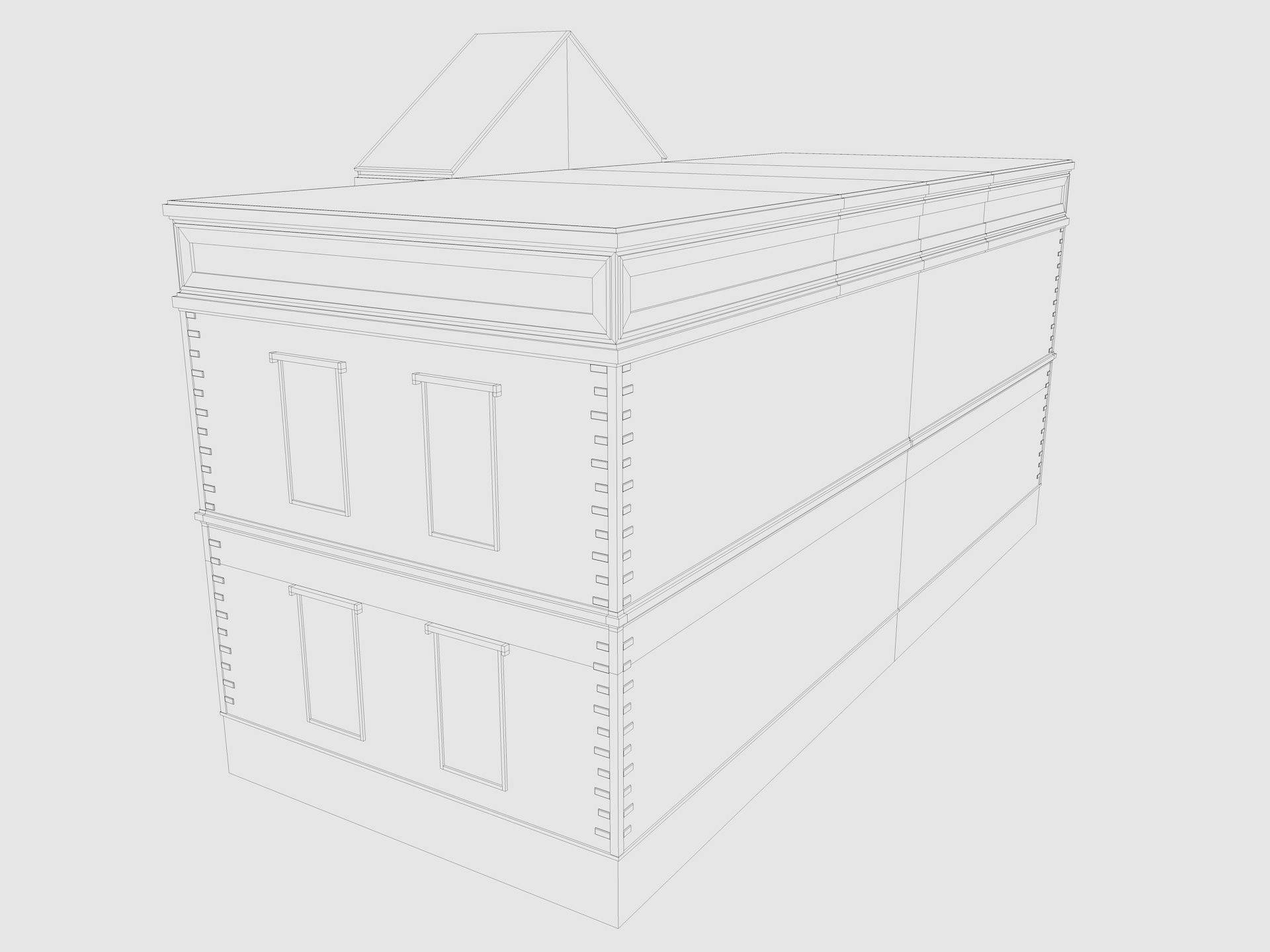 Cartoon Bank 3D model_9