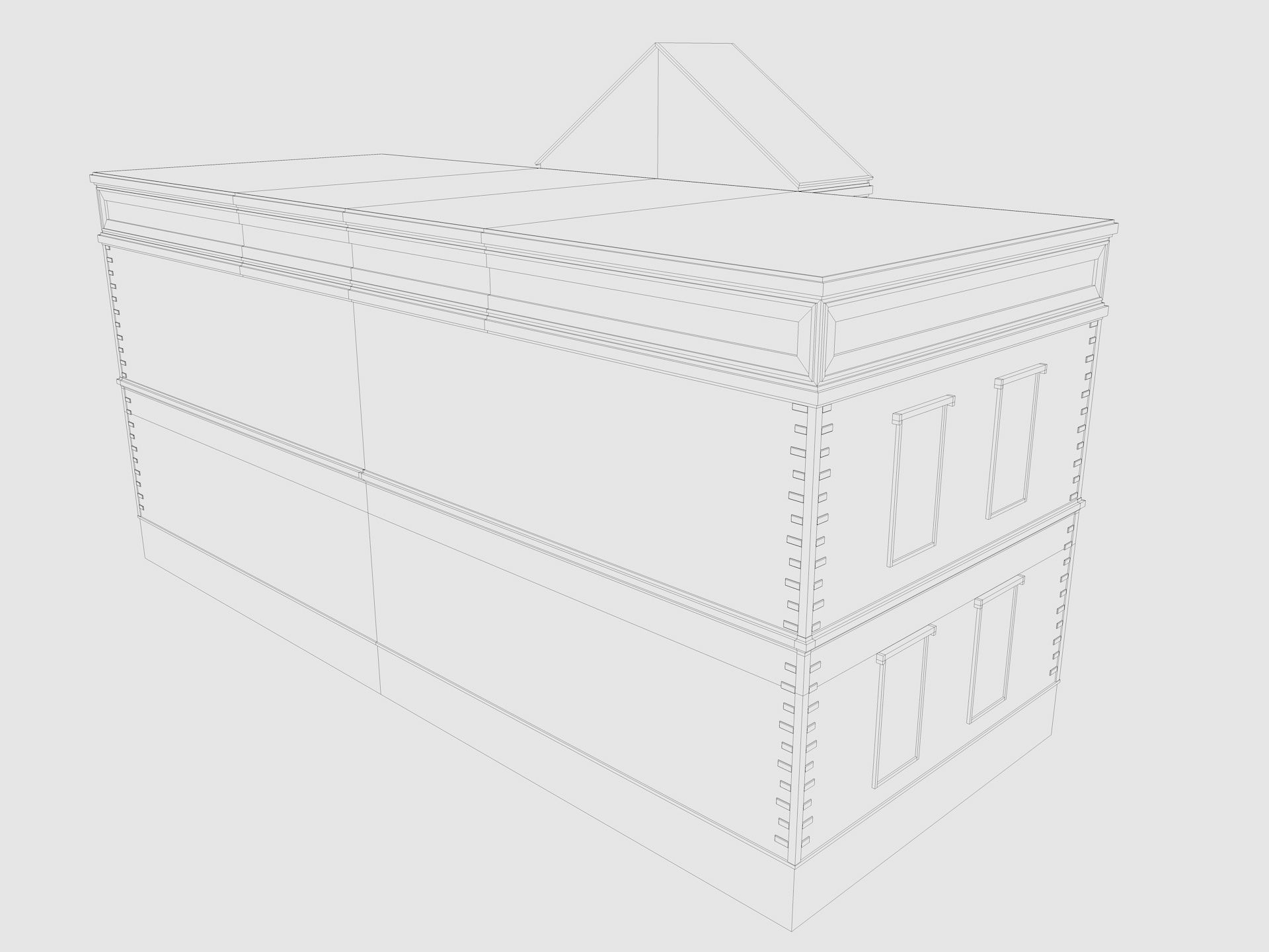 Cartoon Bank 3D model_8