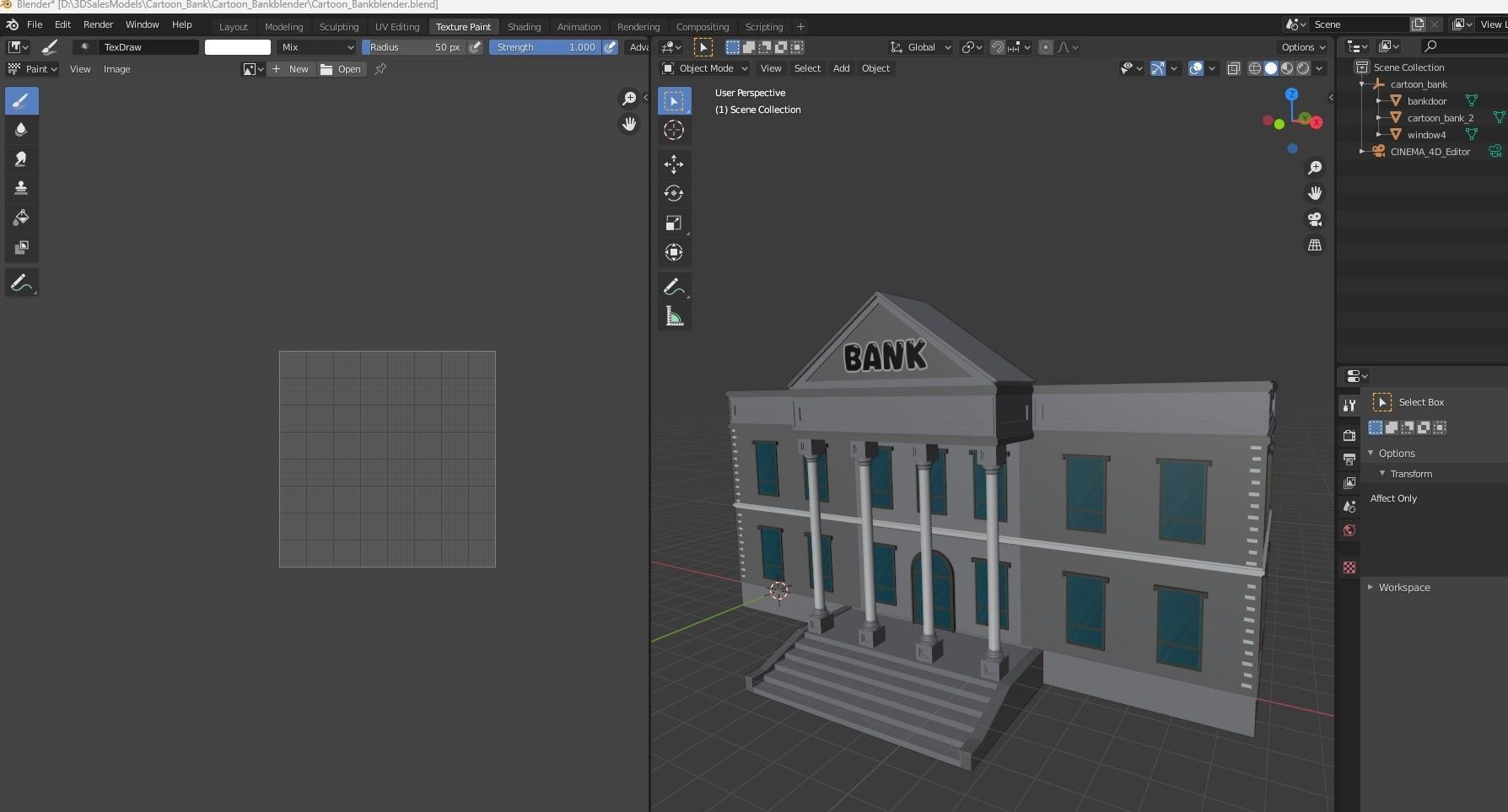 Cartoon Bank 3D model_12