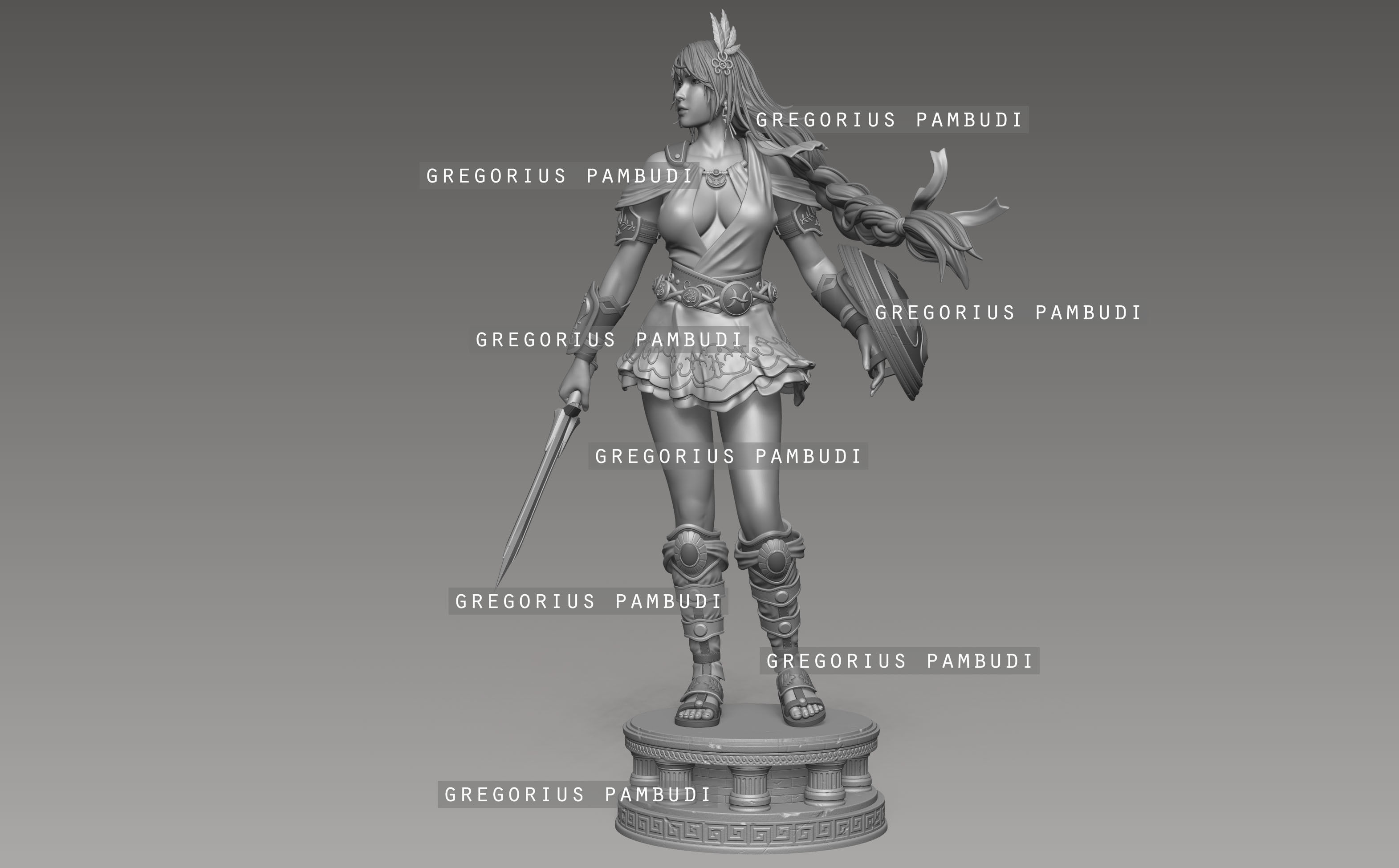 Sophitia Alexandra SoulCalibur Fan Art Statue 3d Printable 3D print model_17