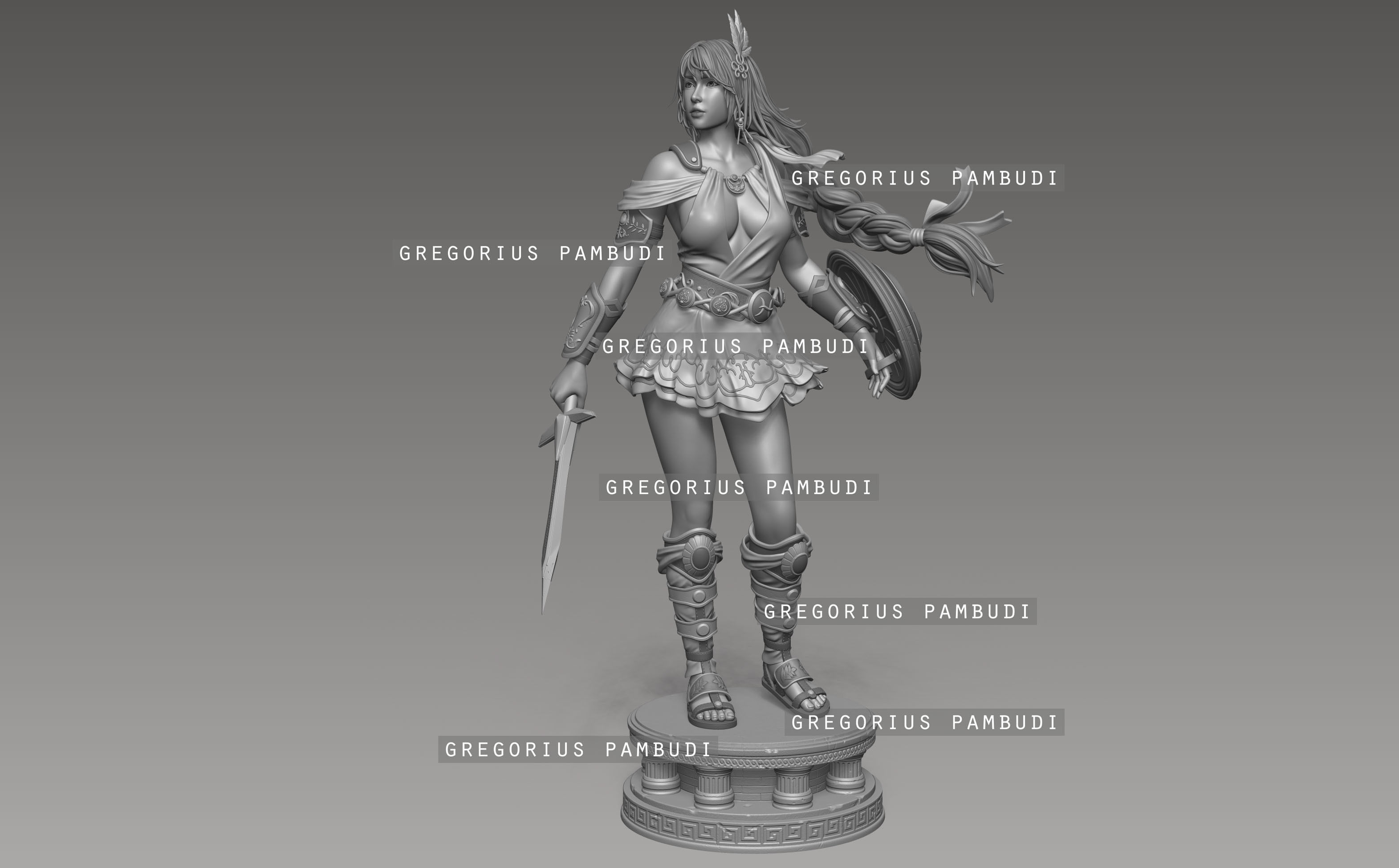 Sophitia Alexandra SoulCalibur Fan Art Statue 3d Printable 3D print model_3