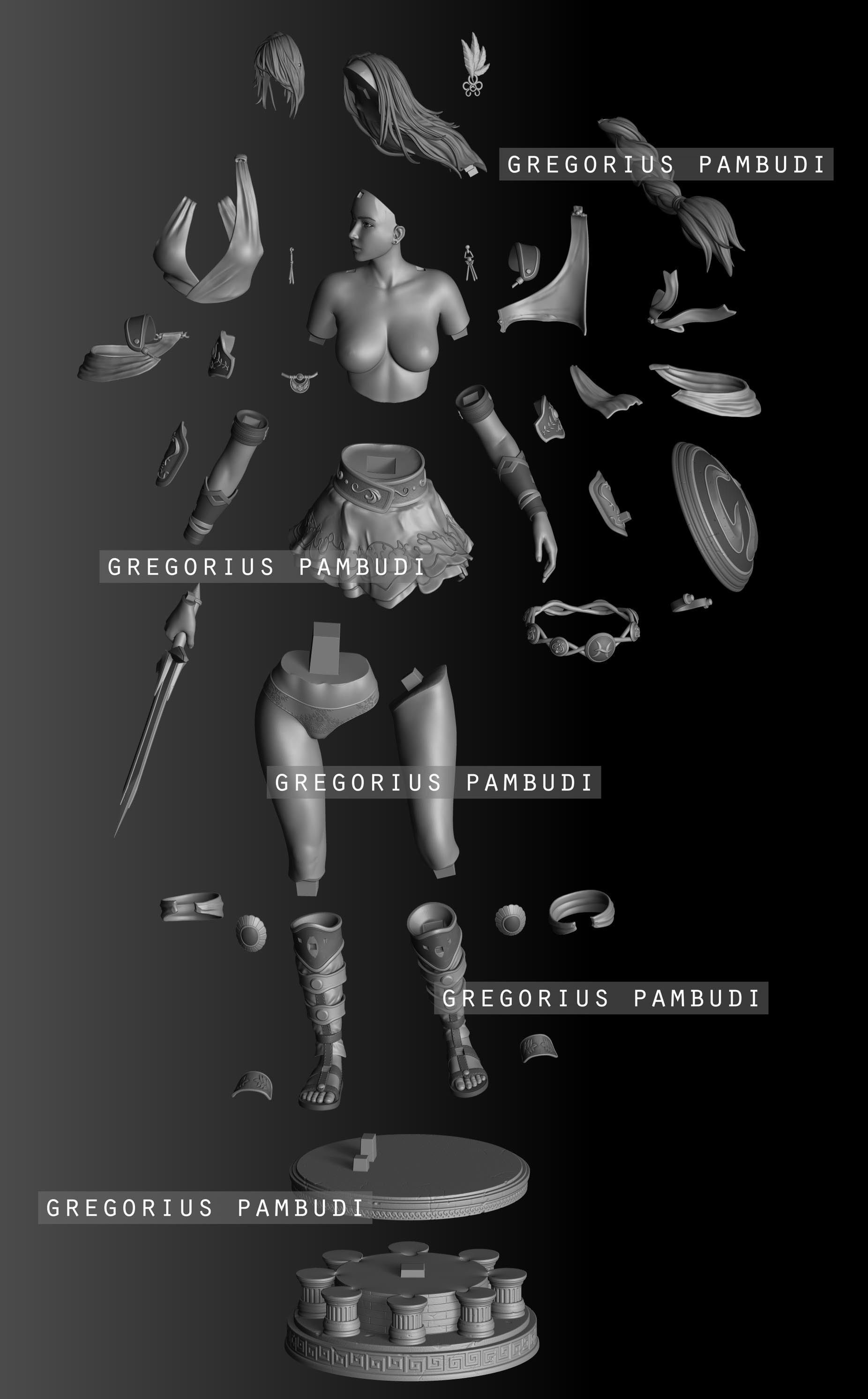 Sophitia Alexandra SoulCalibur Fan Art Statue 3d Printable 3D print model_2