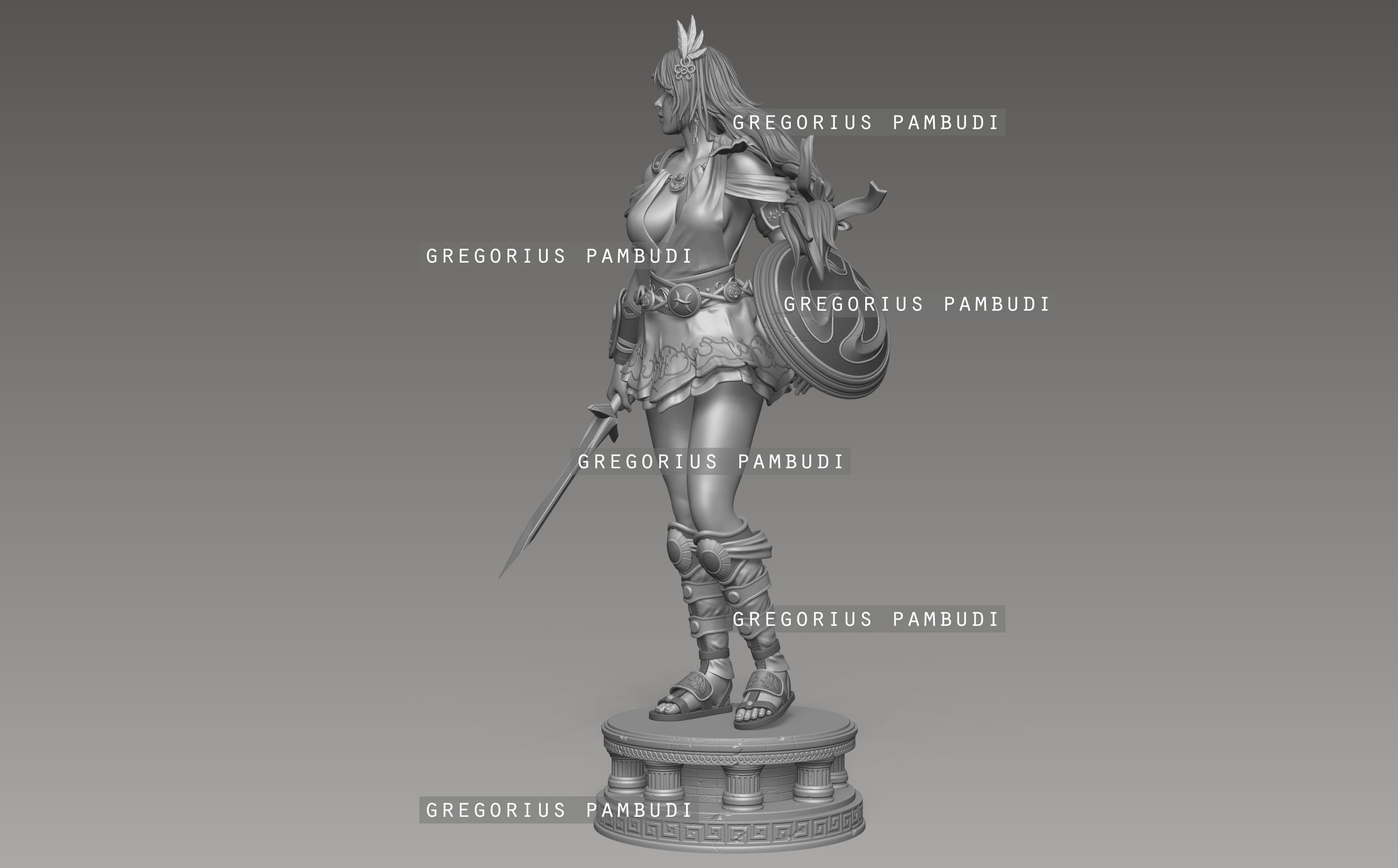 Sophitia Alexandra SoulCalibur Fan Art Statue 3d Printable 3D print model_18