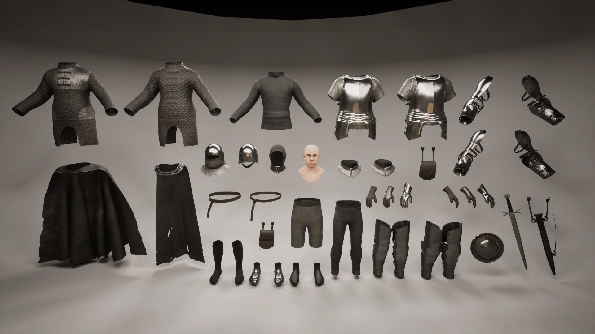 TAB Medieval Knight - 10 Low-poly 3D model_24