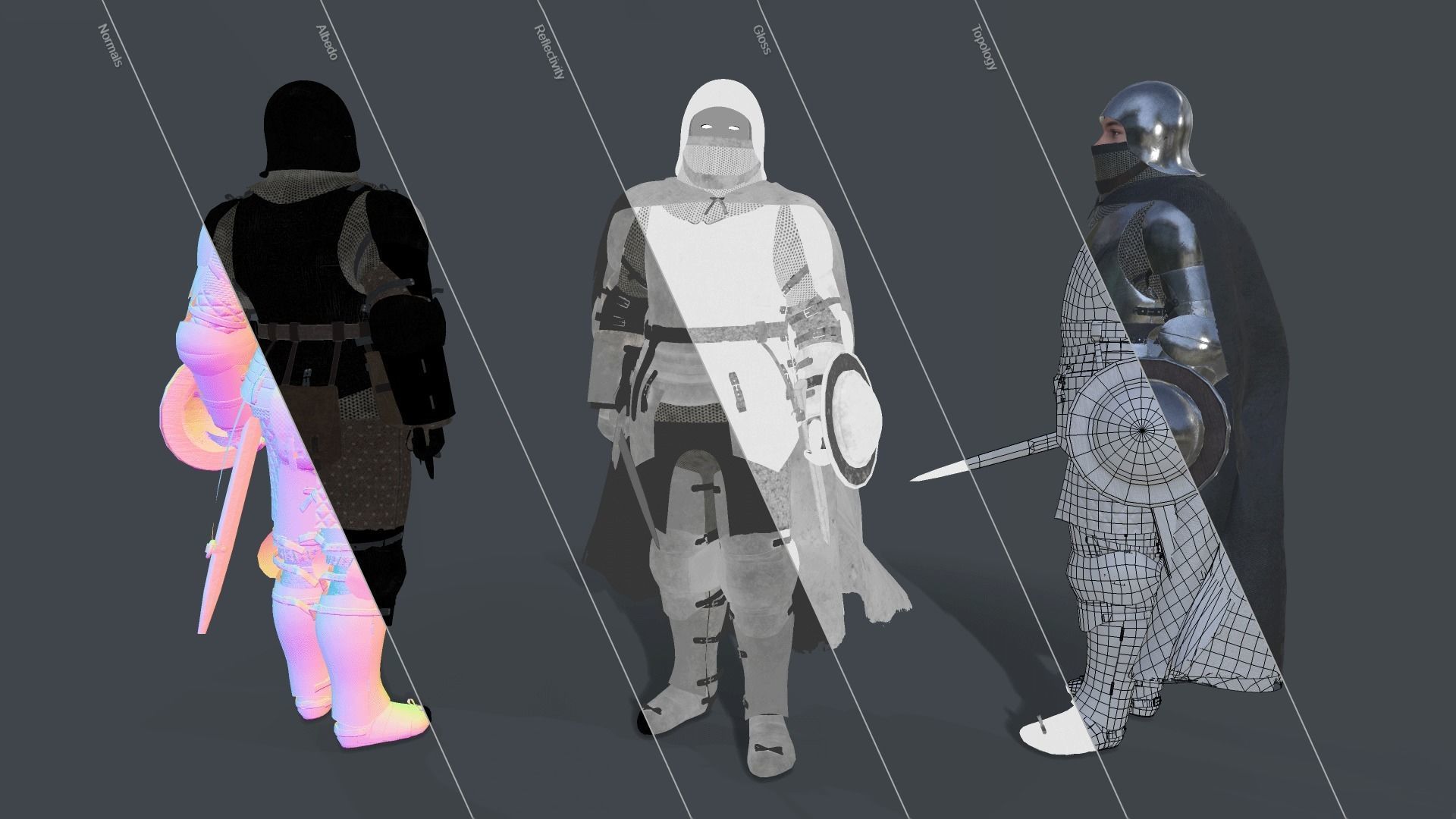 TAB Medieval Knight - 10 Low-poly 3D model_29