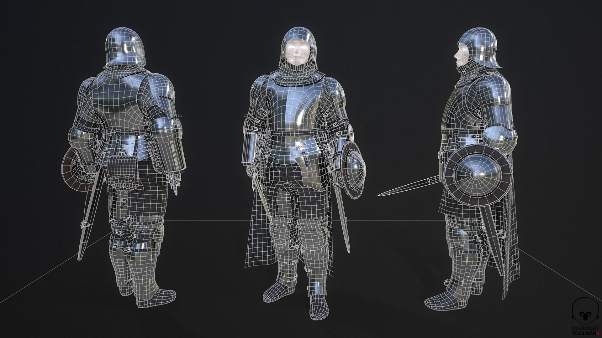 TAB Medieval Knight - 10 Low-poly 3D model_26