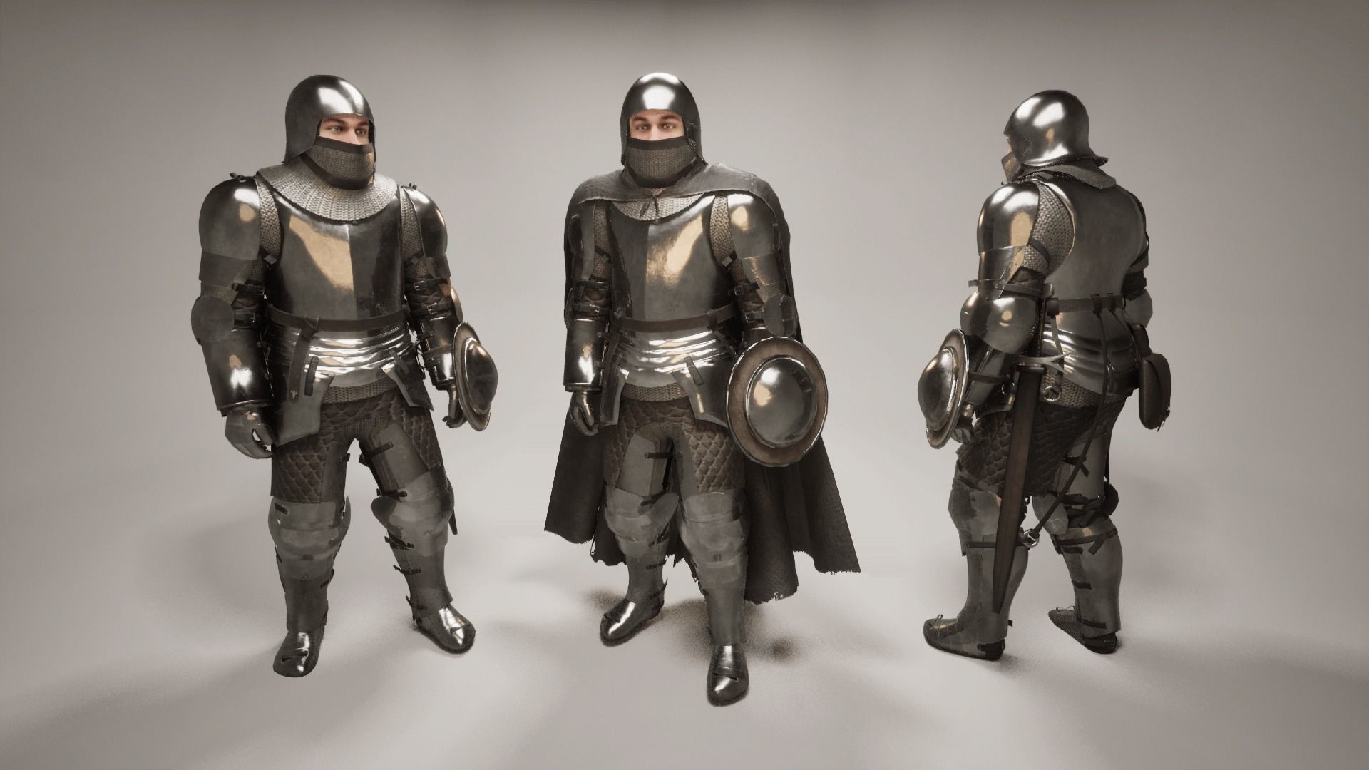 TAB Medieval Knight - 10 Low-poly 3D model_20