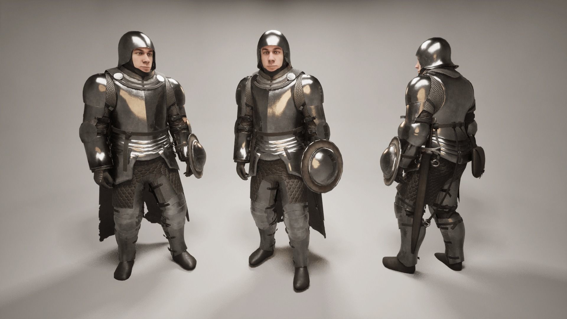 TAB Medieval Knight - 10 Low-poly 3D model_16