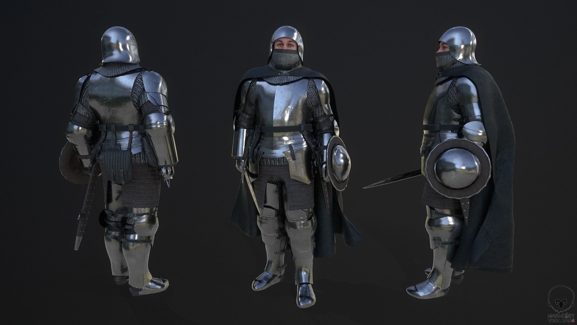 TAB Medieval Knight - 10 Low-poly 3D model_6