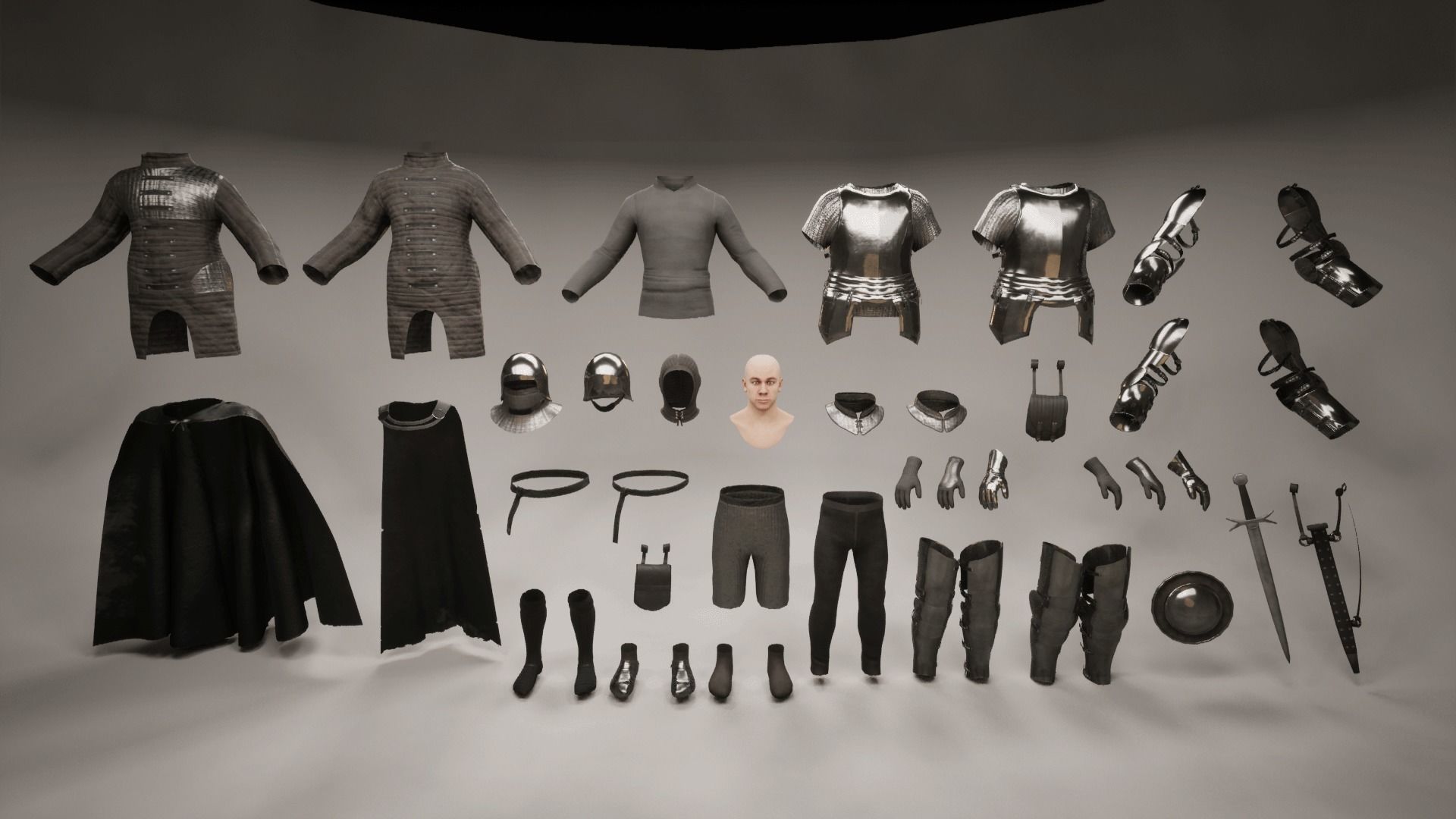 TAB Medieval Knight - 10 Low-poly 3D model_25