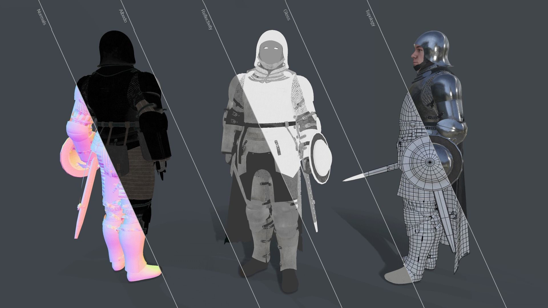 TAB Medieval Knight - 10 Low-poly 3D model_28