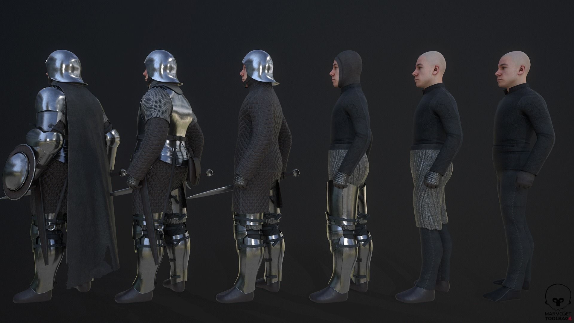 TAB Medieval Knight - 10 Low-poly 3D model_8