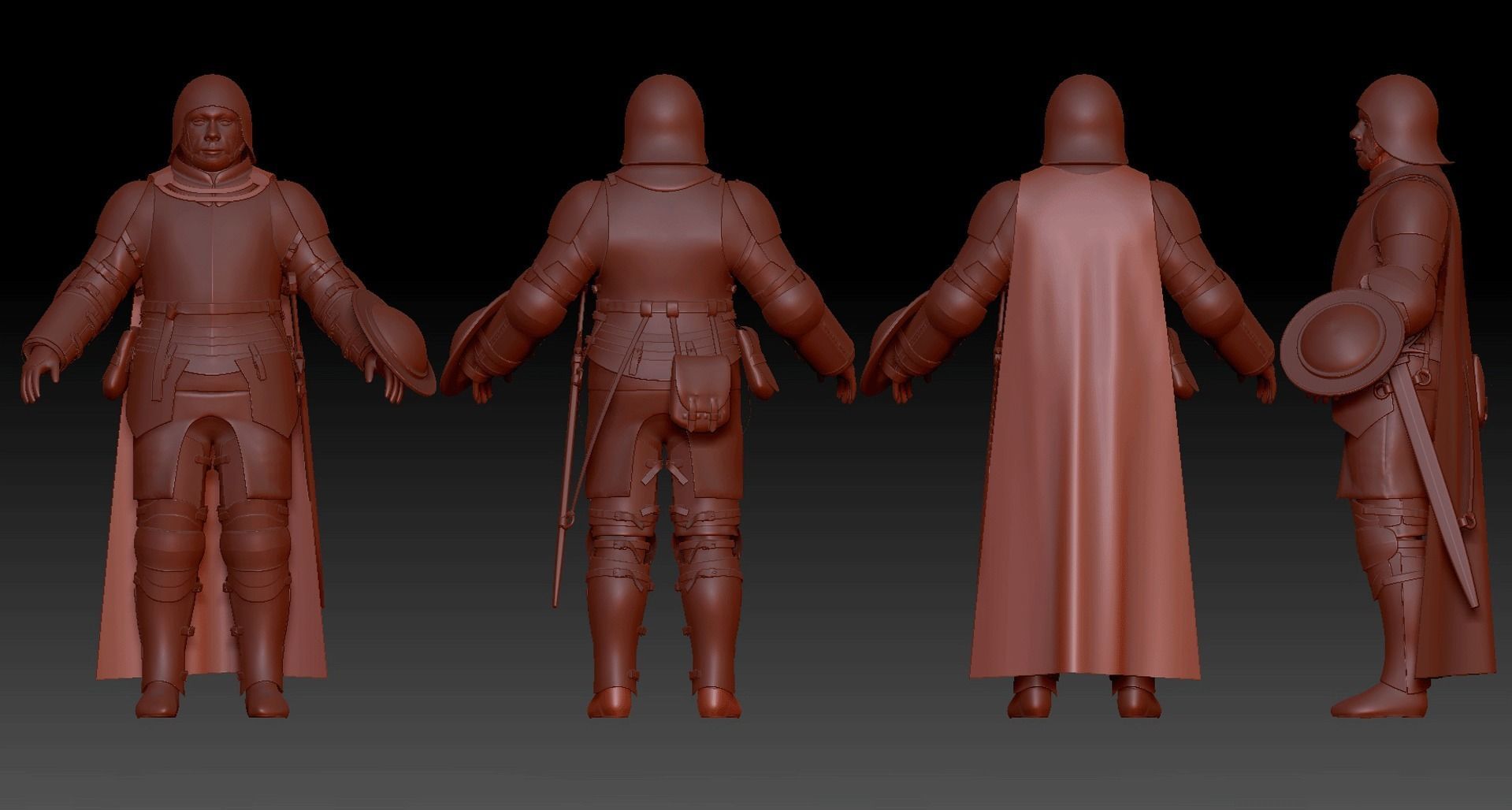 TAB Medieval Knight - 10 Low-poly 3D model_30