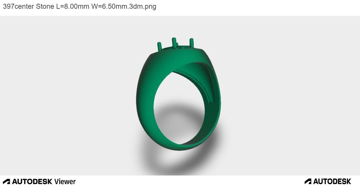 Men Ring With Oval Cut Center Stone 3D print model_4