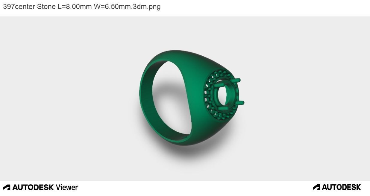 Men Ring With Oval Cut Center Stone 3D print model_5