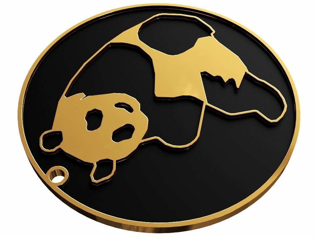 Panda Pendant 3D print model_6