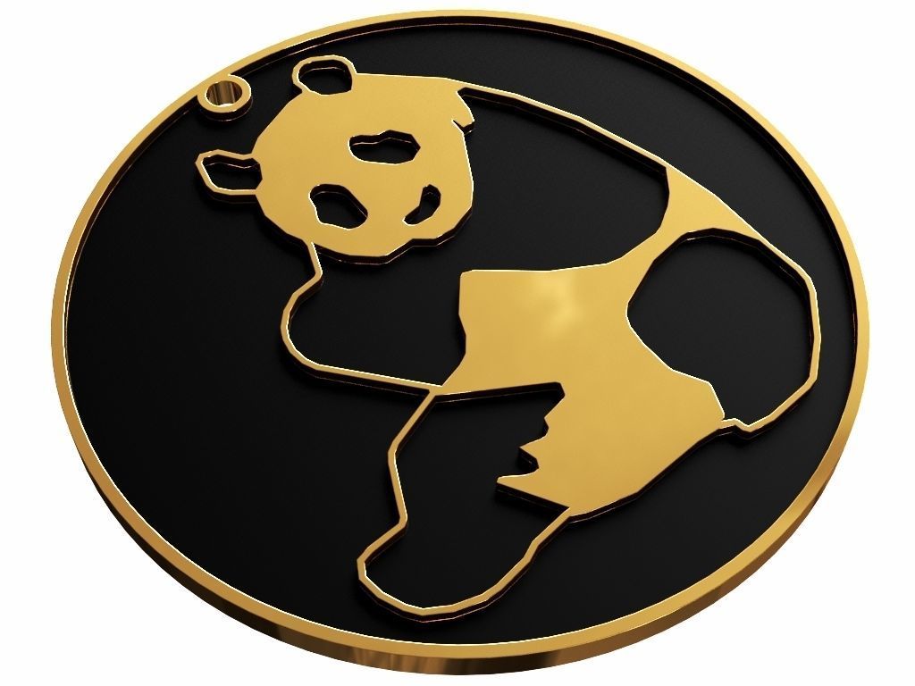 Panda Pendant 3D print model_8