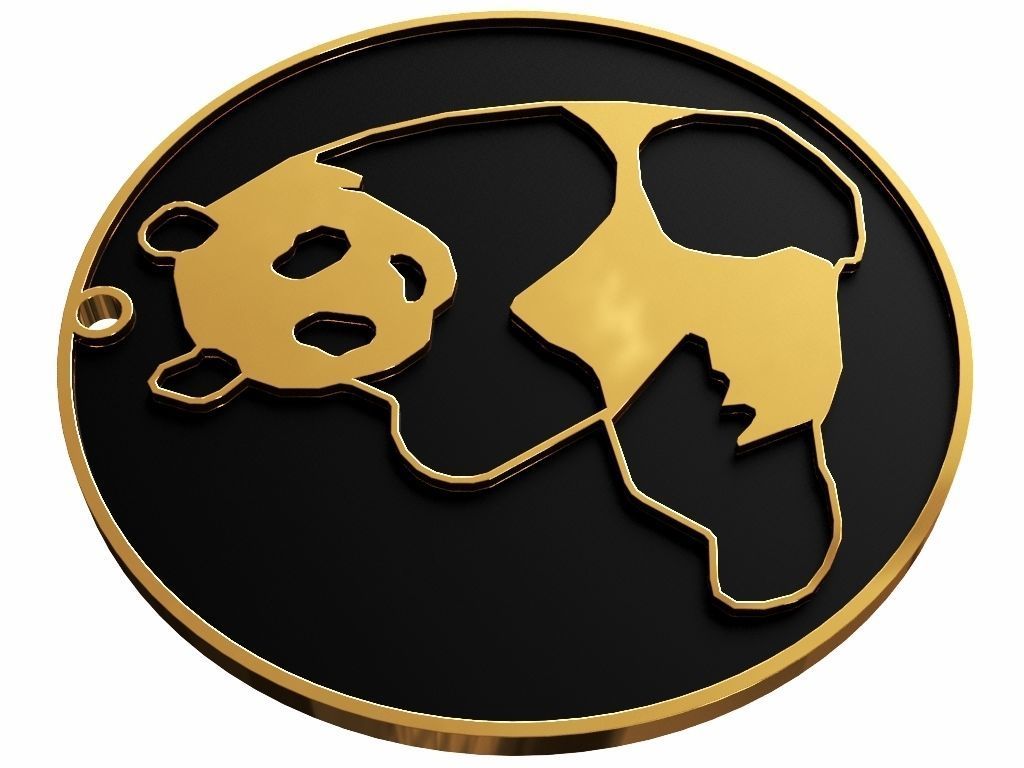 Panda Pendant 3D print model_7