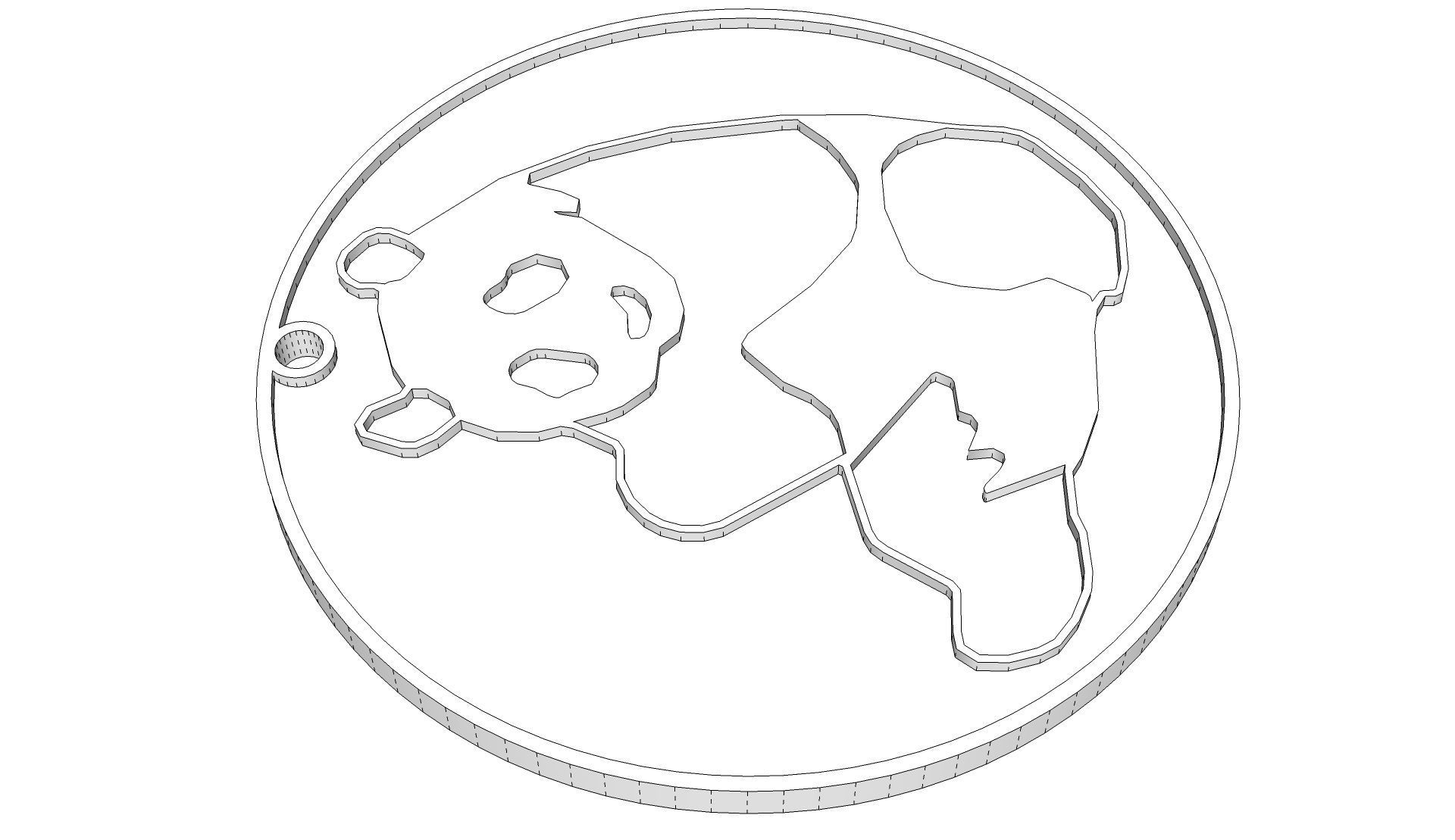 Panda Pendant 3D print model_14