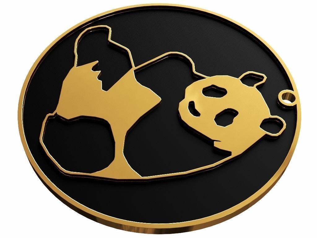 Panda Pendant 3D print model_3