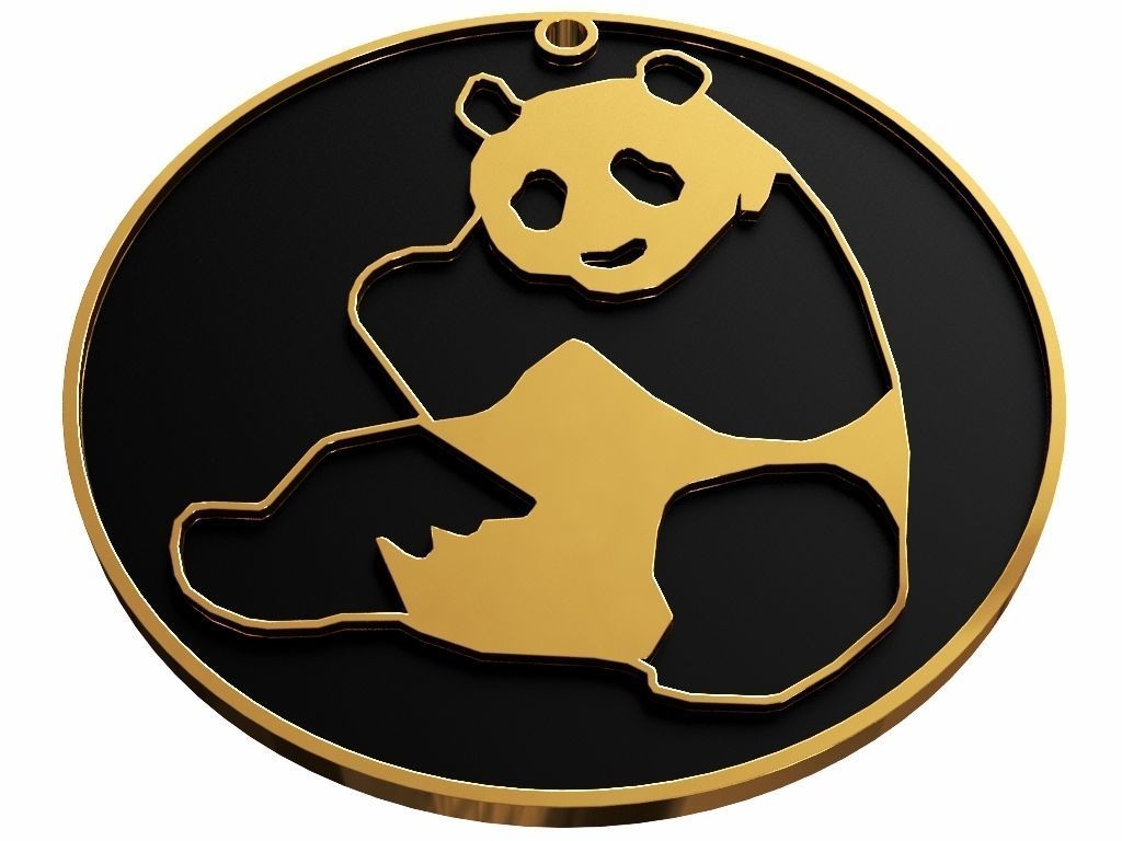 Panda Pendant 3D print model_1