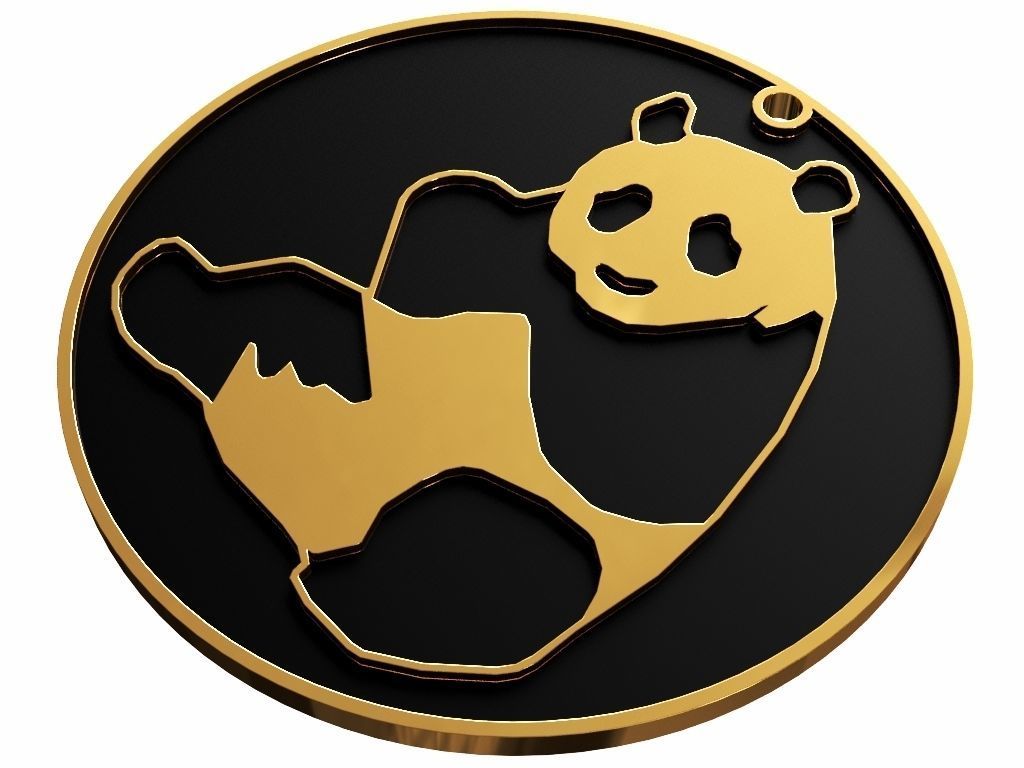 Panda Pendant 3D print model_2