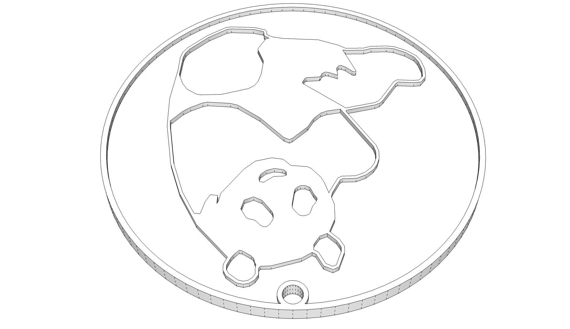 Panda Pendant 3D print model_13