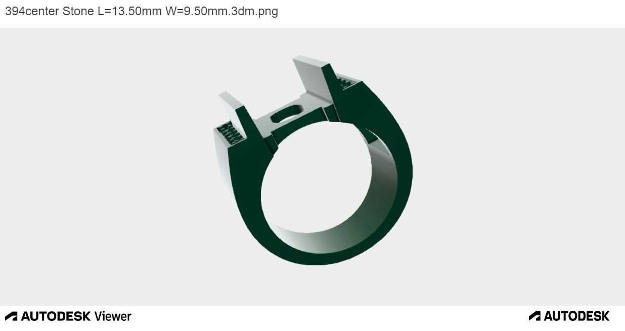 Men Ring With Oval Cut Center Stone 3D print model_4