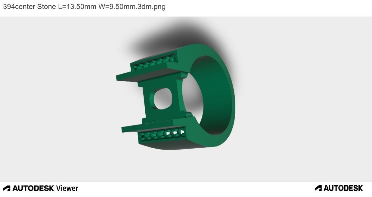 Men Ring With Oval Cut Center Stone 3D print model_2