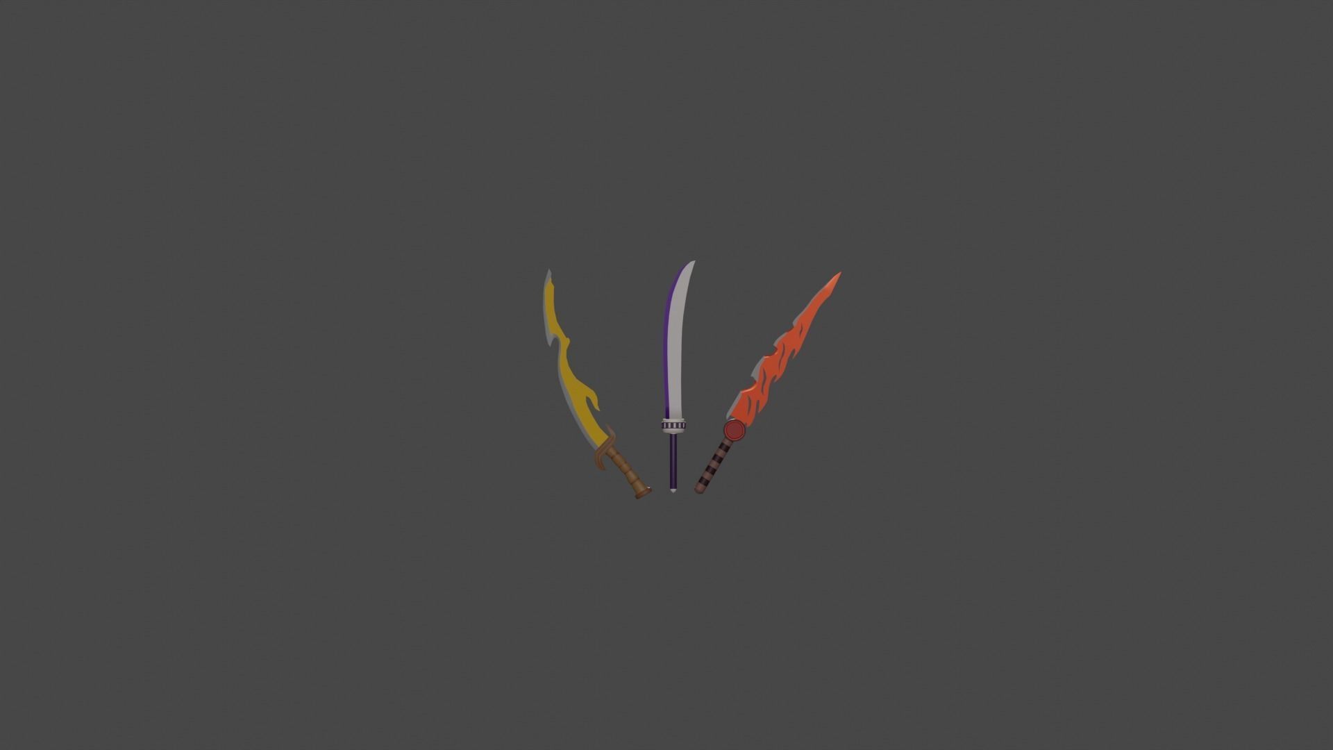 Fantasy Sword Pack Free low-poly 3D model_5