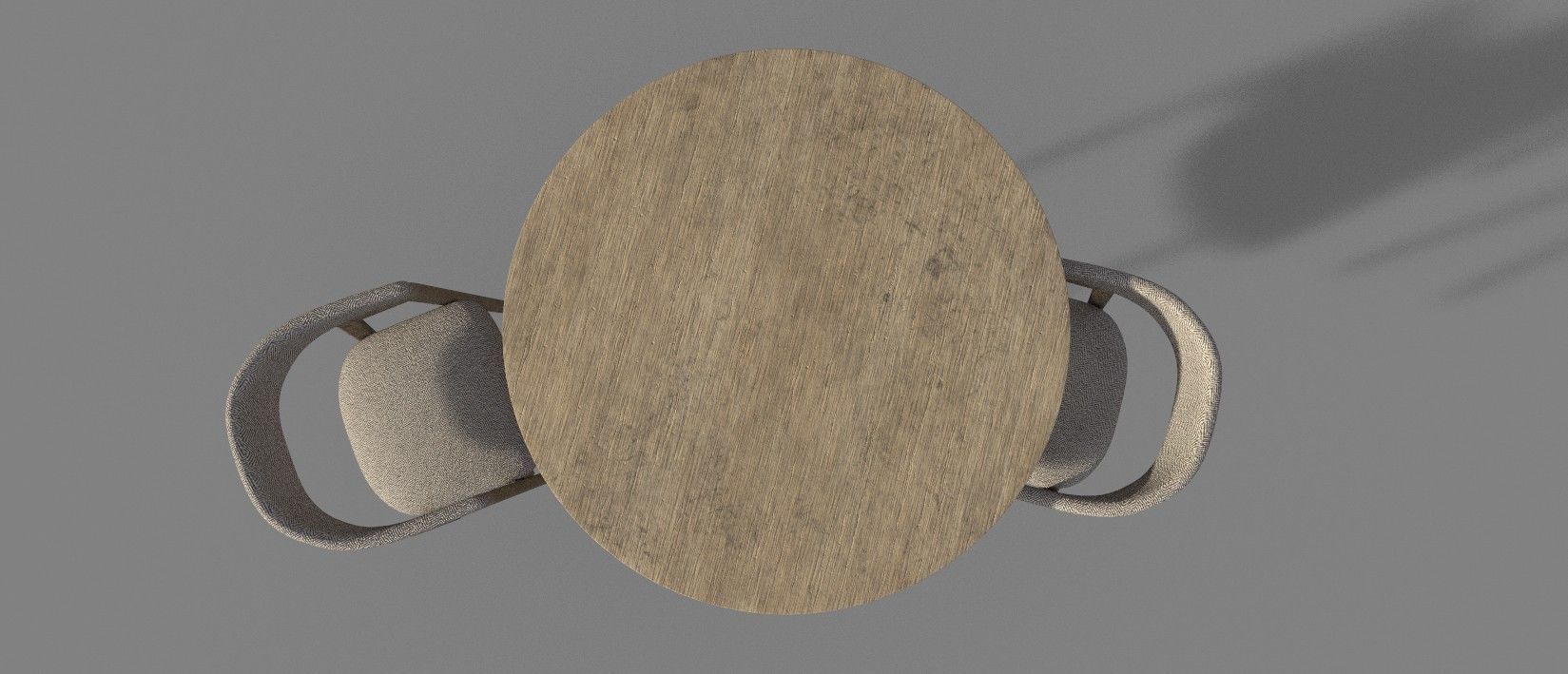 WOODEN TABLE CHAIR 3D MODEL Low-poly 3D model_15