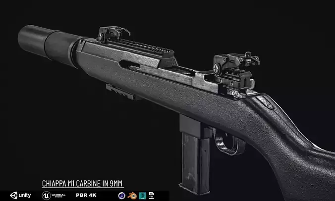 M1-9 MBR 9mm Luger 19 Low-poly 3D model