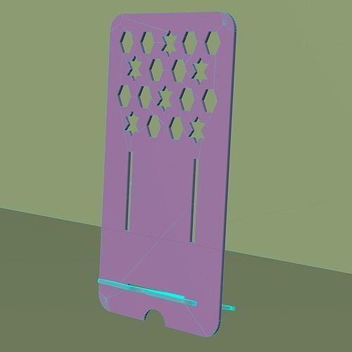 3d Wood Modern style phone stand  3D model