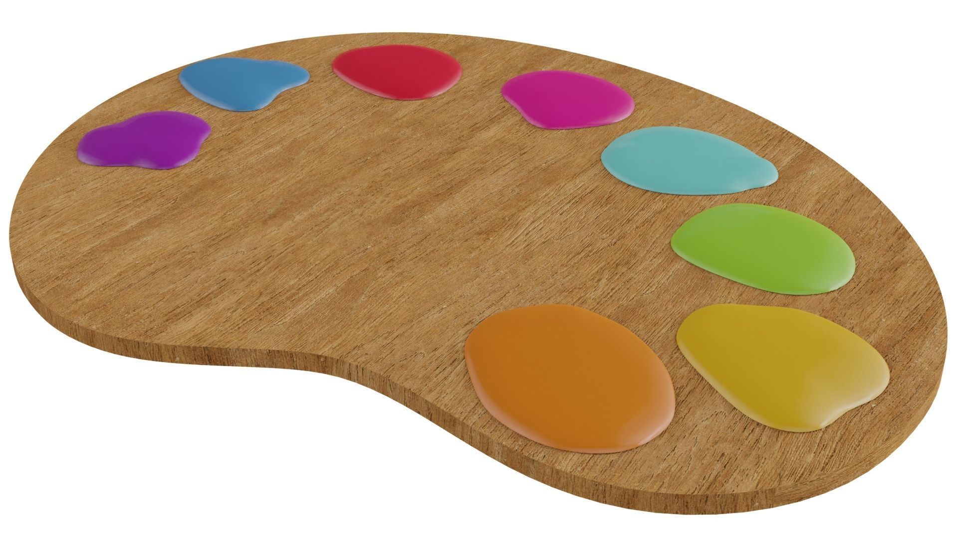 Water Color Plate 3D model_2